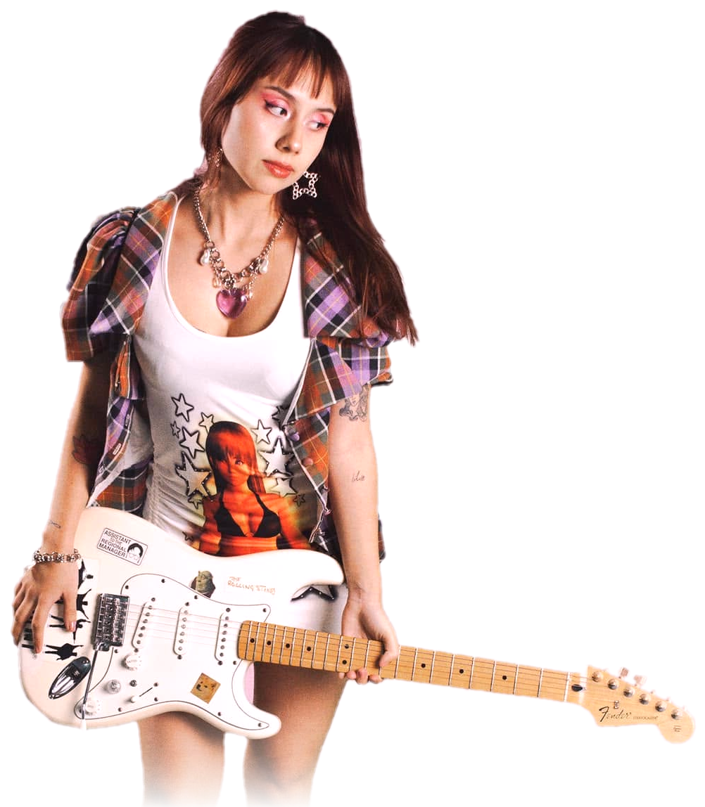 Naomi Pérez con su guitarra